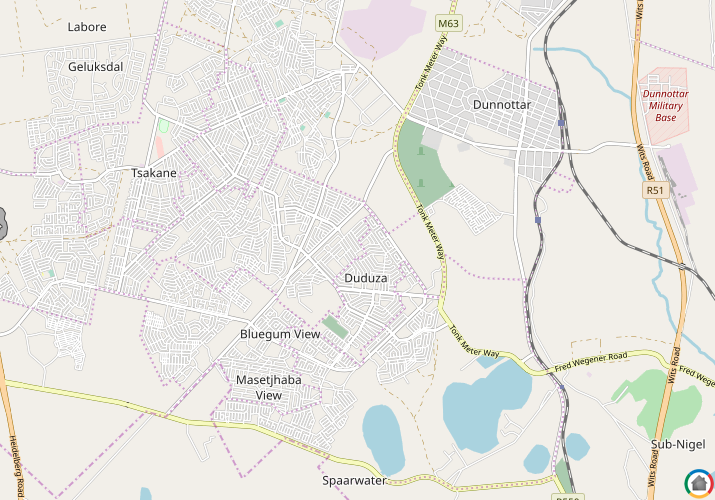 Map location of Duduza
